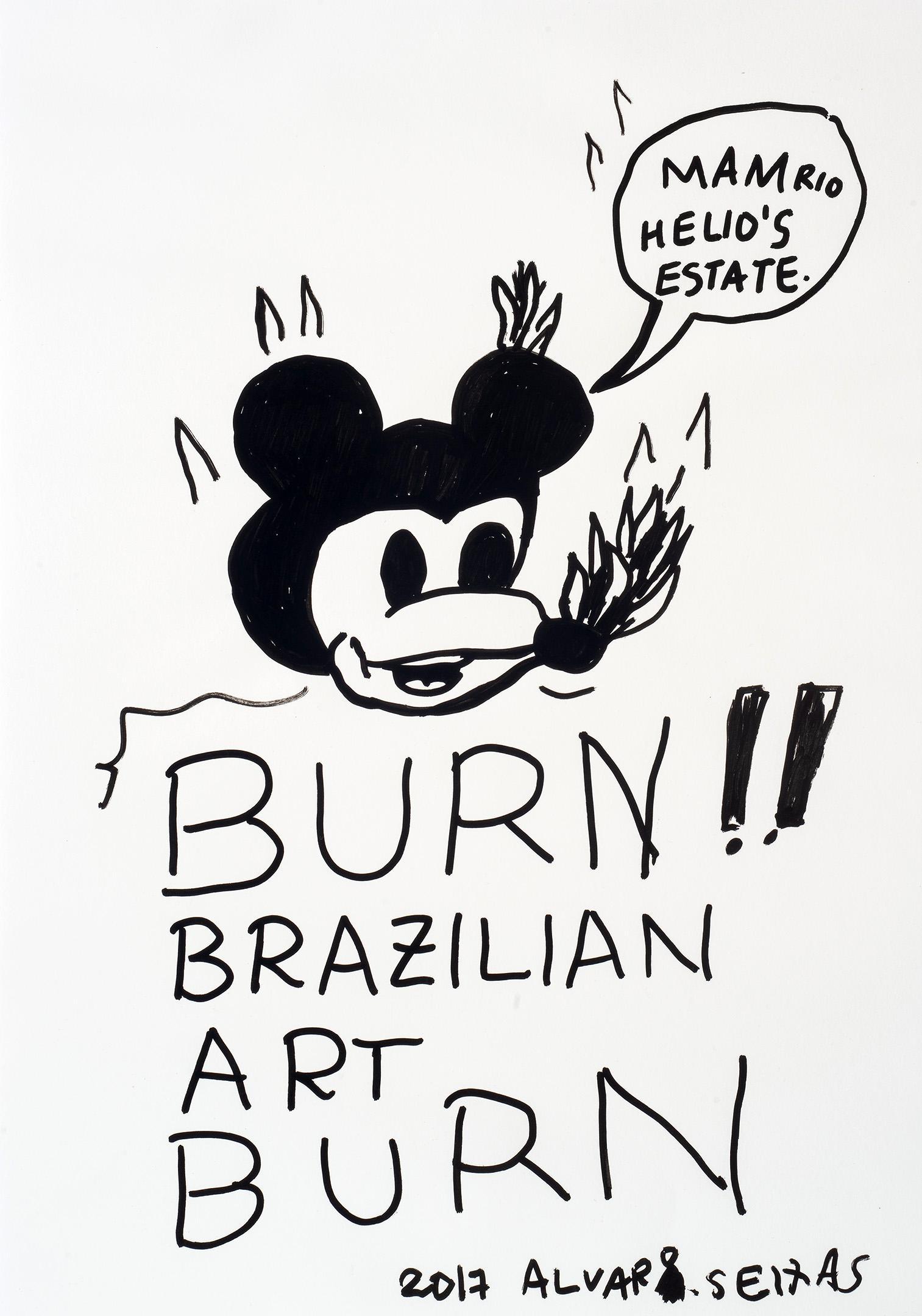 desenho sem titulo burn brazilian art alvaro seixas arte calmon stock 01a